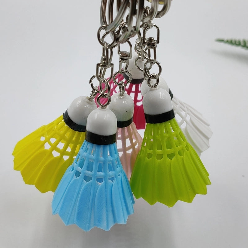 Minimalist Sports Badminton Plastic Unisex Bag Pendant Keychain