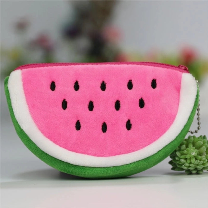 Kid’s Fruit Plush Zipper Coin Purses