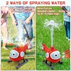 2-in-1 Summer Water Games With 2 Sprinkler Heads, 360&deg; Rotating Water Spray, Suitable For Summer Backyard Iawn Pool Party, Flower And Grass Watering