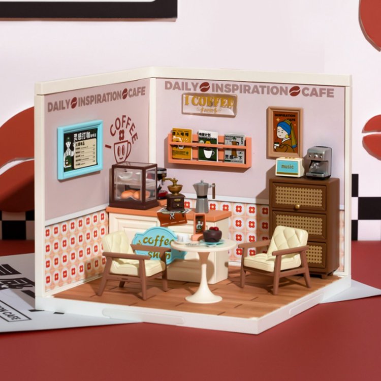 Diy miniature 2024 coffee shop