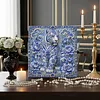 Kit de peinture en perles avec cadre floral tiger blue 11,81x11,81 in
