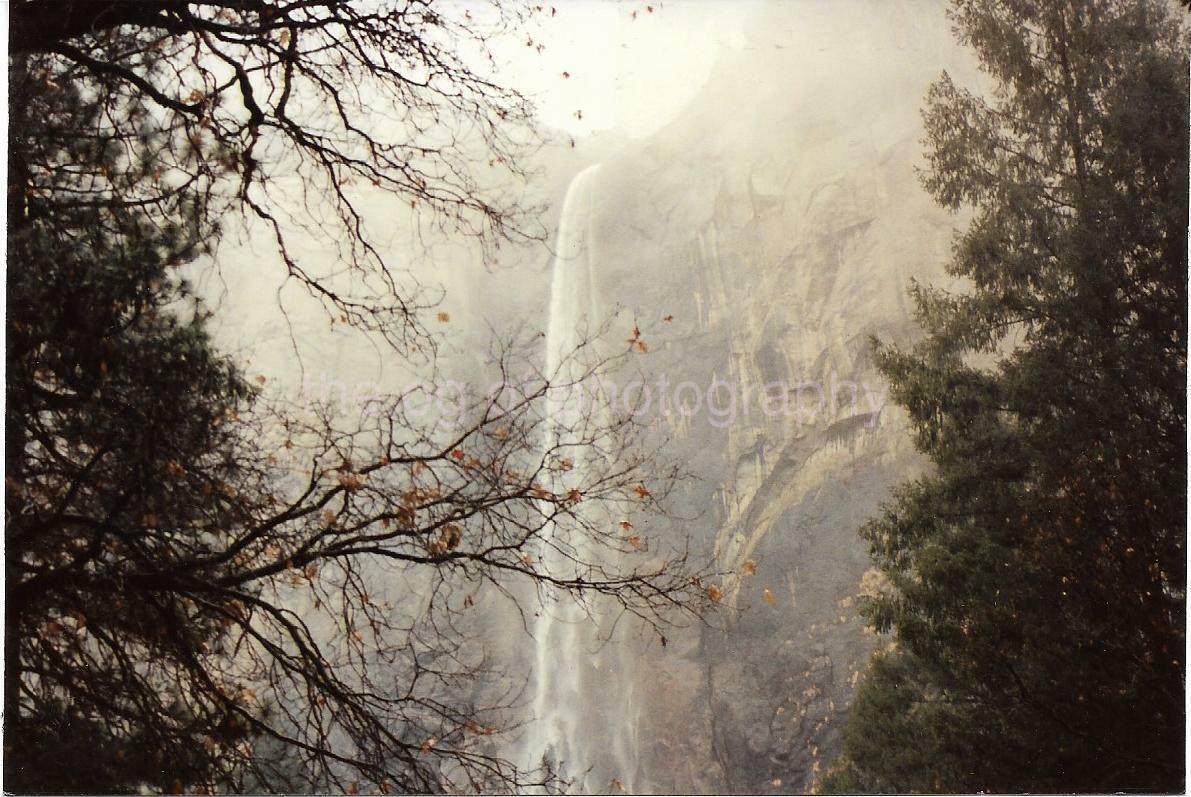 FOUND Photo Poster paintingGRAPH Color WILDERNESS WATERFALL Original Snapshot VINTAGE 08 9 D