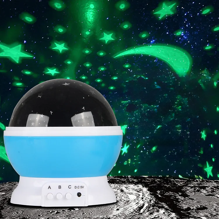 Blue Rotating Moon Starry Sky LED Projector Lamp