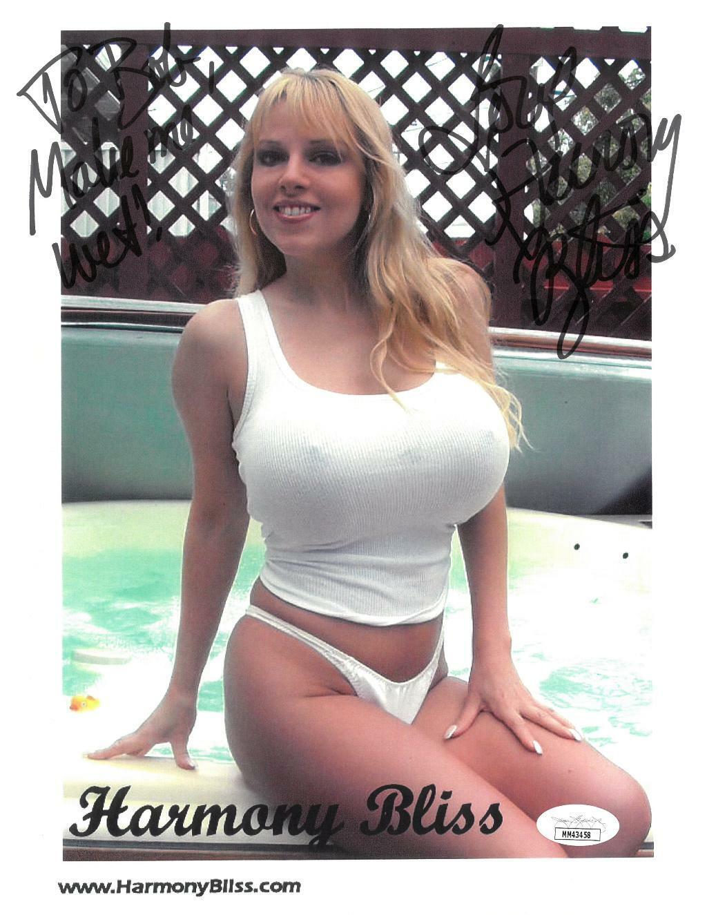 Harmony Bliss Signed Sexy Authentic Autographed 8.5x11 Photo Poster painting JSA #MM43458