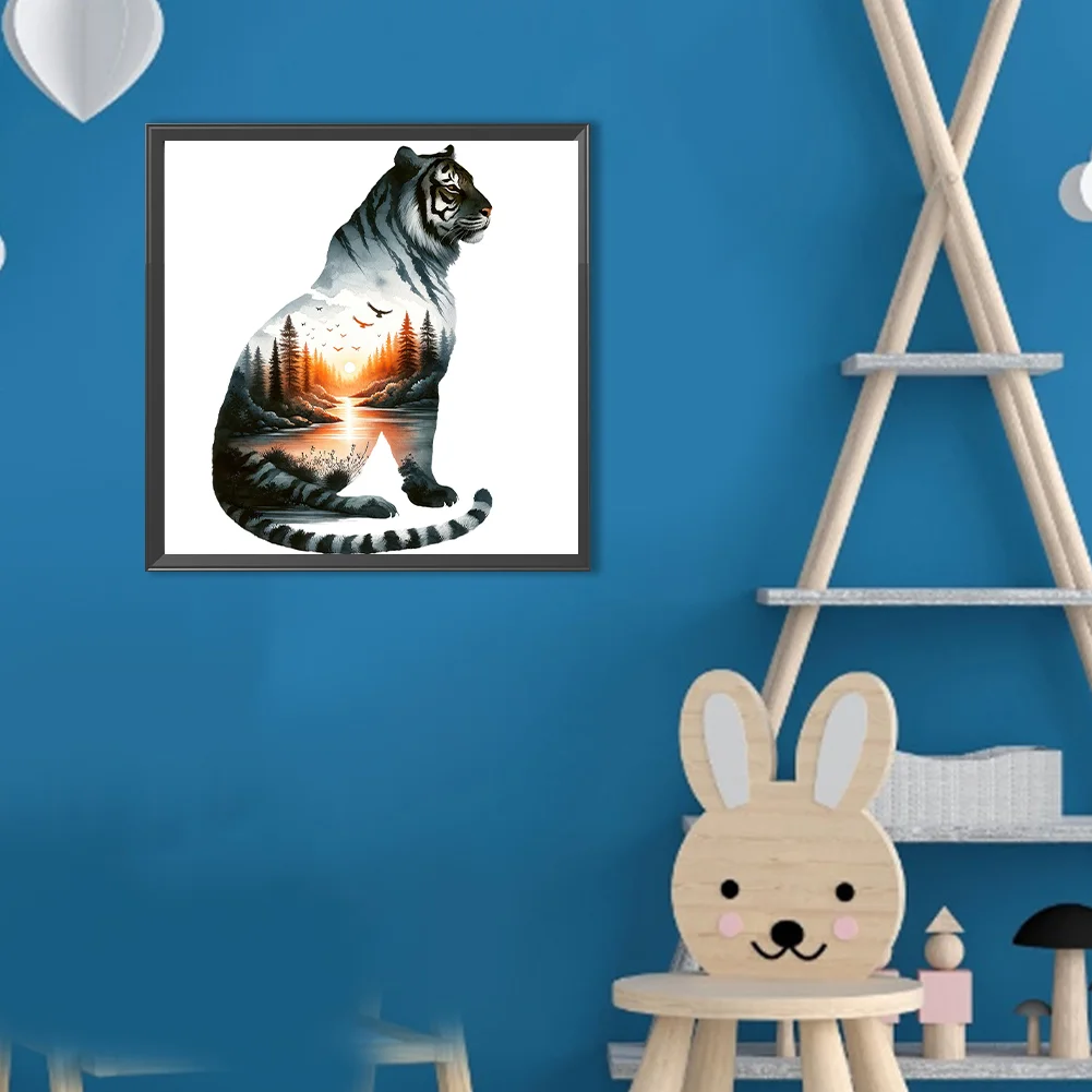Diamond Painting - Full Round Drill - Tiger(Canvas|30*30cm)
