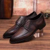Designer Mens Derby Formal Shoes Genuine Leather