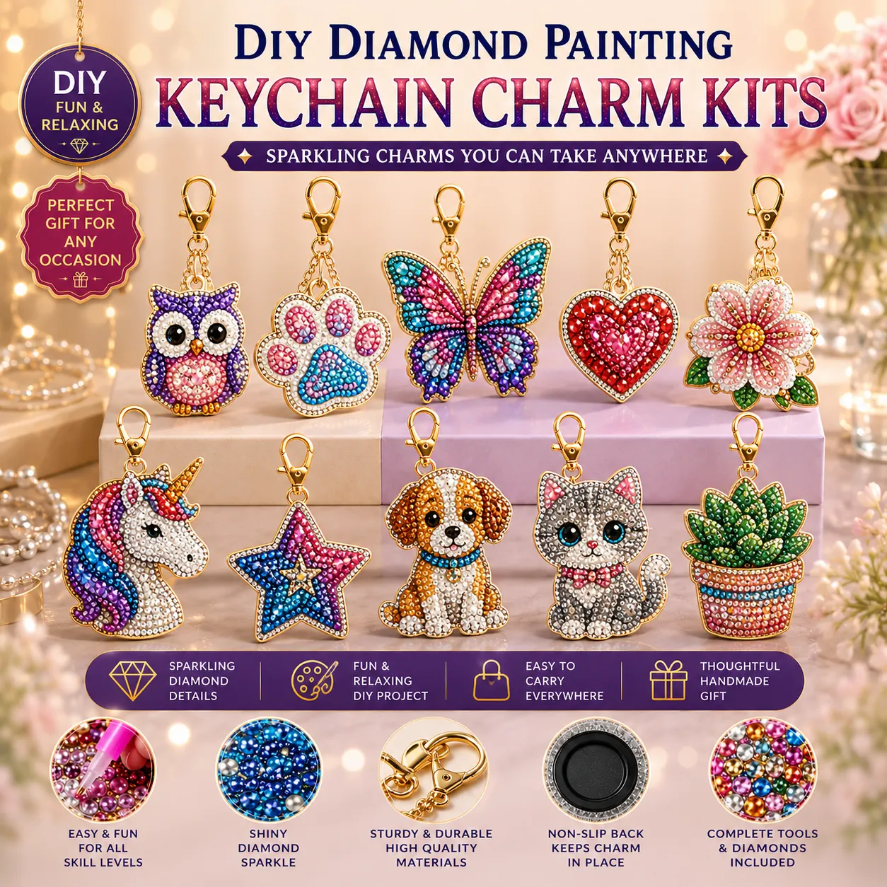 Ecoolbuy | Diamond Painting Kits all Buy 4 Get 1 Free for 20,000+ Kits