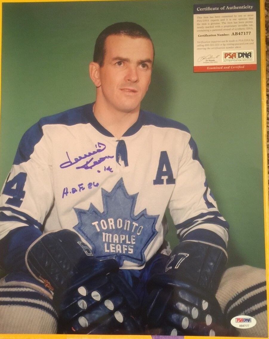 DAVE KEON AUTOGRAPHED 11X14 TORONTO MAPLE LEAFS Photo Poster painting PSA/DNA CERTIFIED