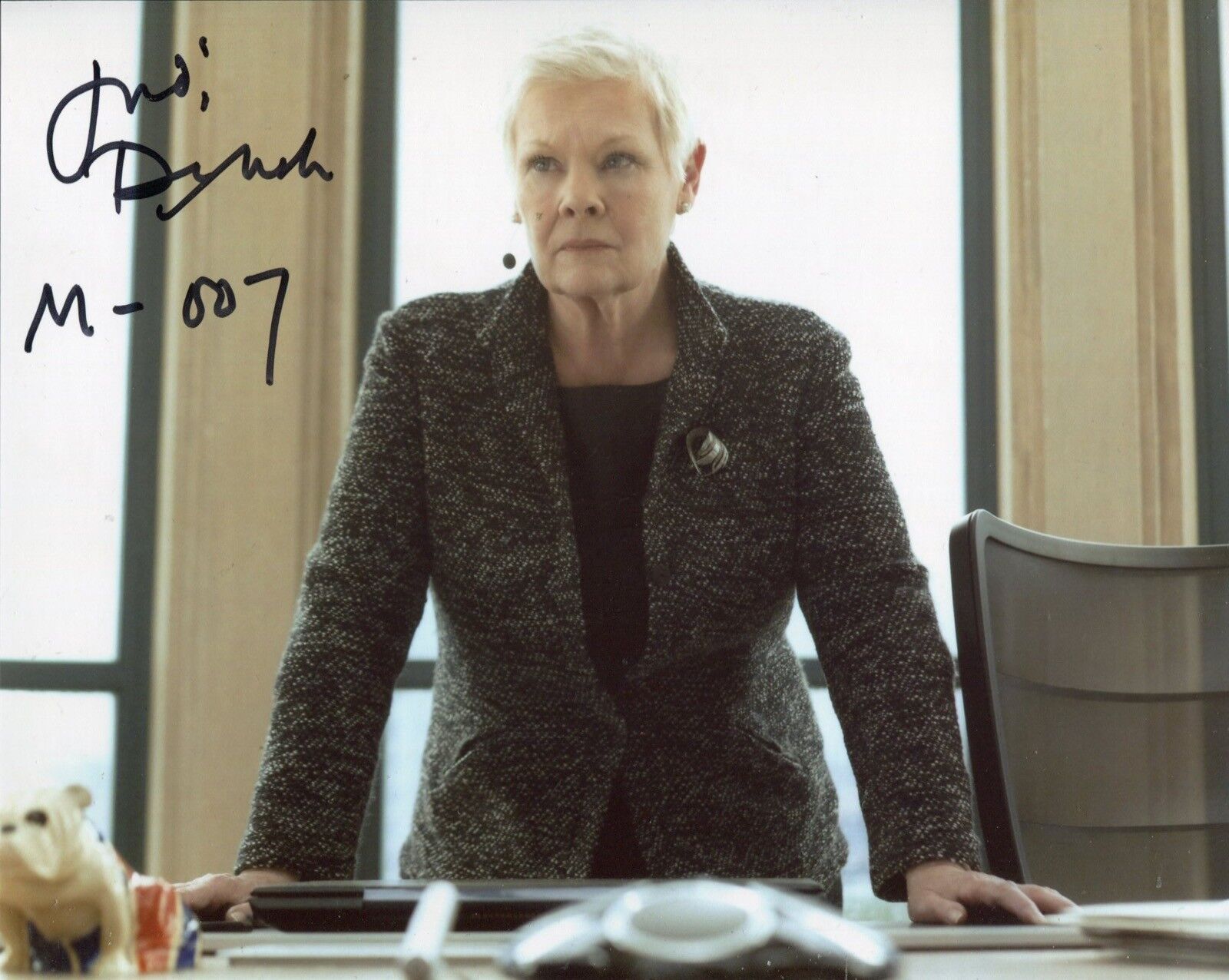 007 Bond actress Judi Dench signed Photo Poster painting with ‘M - 007’ added text! UACC DEALER