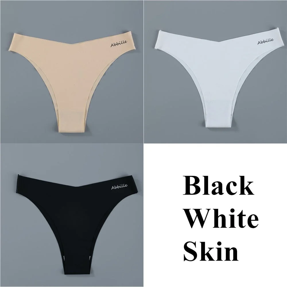 3Pcs Sexy Women Panties Seamless G-String Panties Set Lingerie Hollow Soft Briefs Low Rise Thong Breathable Female Underwear New