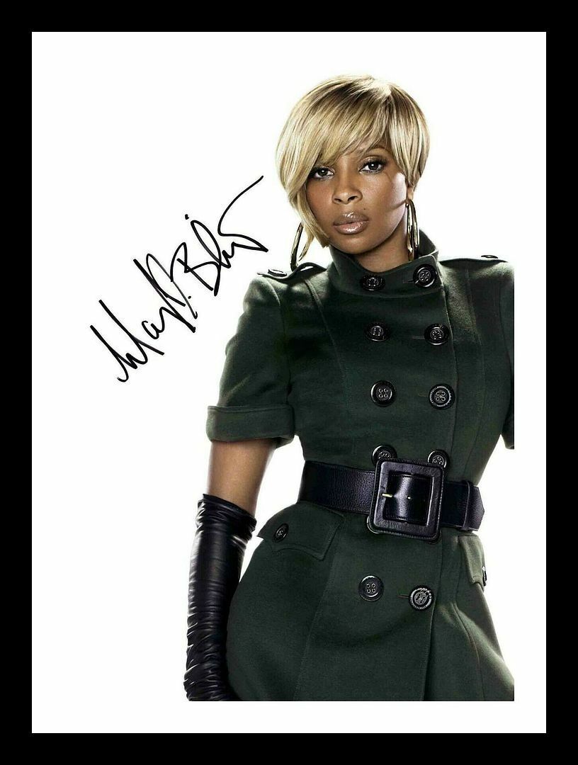 Mary J Blige Autograph Signed & Framed Photo Poster painting