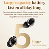 Bluetooth-compatible Translation Earbuds Real Time with Touch Control Color Screen Charging Case AI Language Translator Earbuds for Travel Business