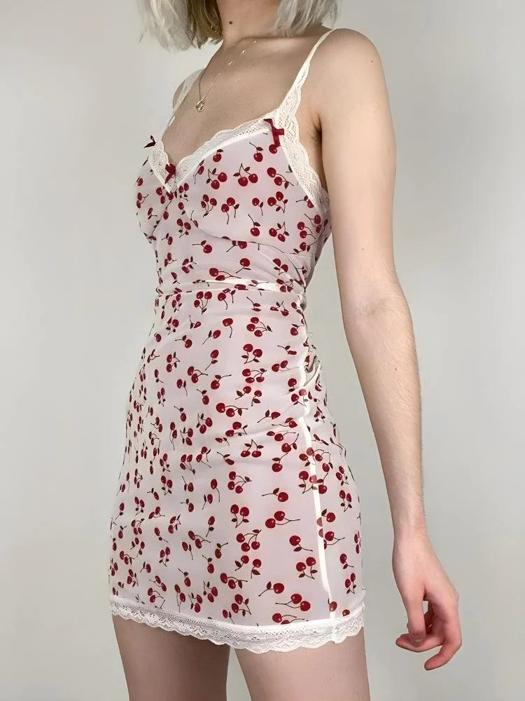 Brownm Cherry Mini Dress