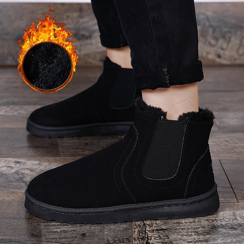 Classic Men Boots 2021 Fashion Non-slip Snow Boots Casual Lightweight Winter Shoes Man Couples Ankle Boots Slip-On