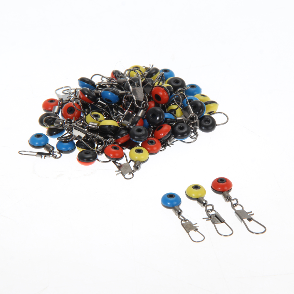 

60pcs Fishing Tackle Running Ledger Slider Deads Snap Links Swivels 3 Size, 501 Original
