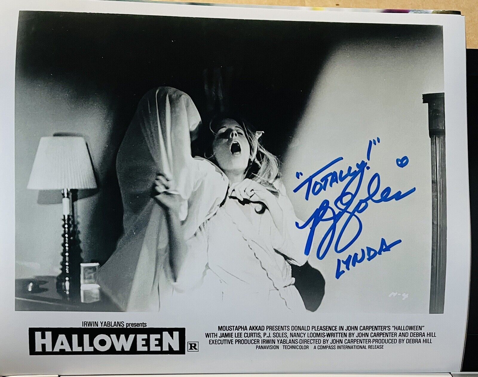 PJ SOLES SIGNED LYNDA 8x10 Photo Poster painting HALLOWEEN 1978 BECKETT BAS COA D8