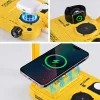 Mobile Phone Earphone Watch 3 in 1 Wireless Charger RGB Colorful Light Multi-Function Atmosphere Light Smart Night Light