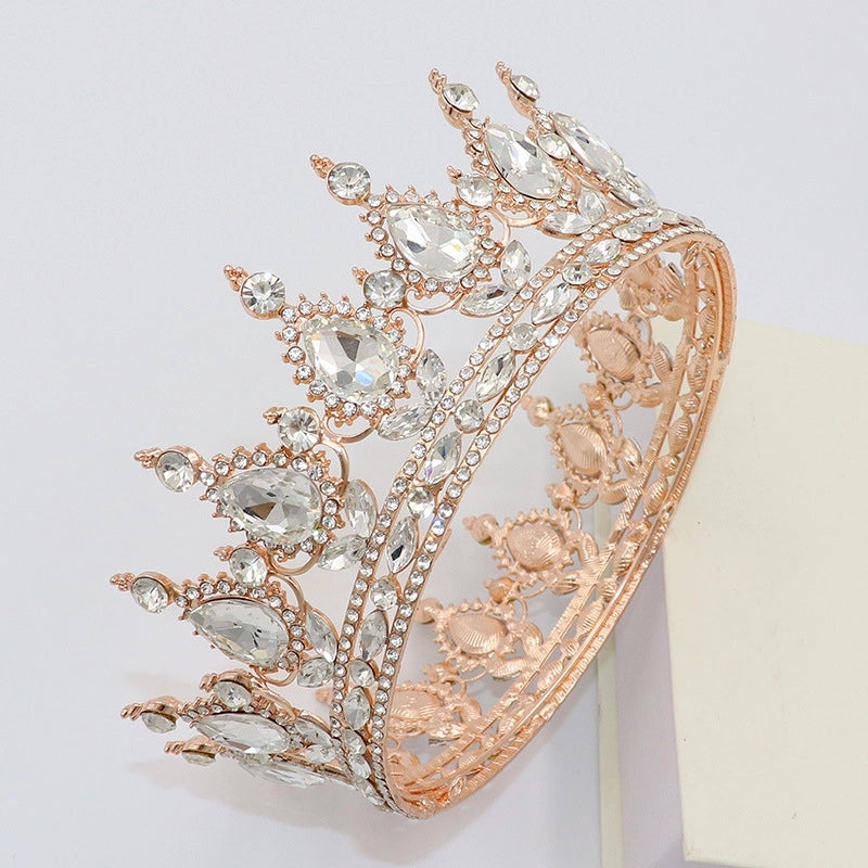 Women’s Elegant Crown Alloy Inlay Zircon Crown
