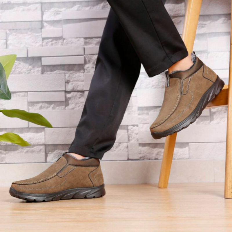 💥The warmest shoes💥Men's Winter Warm Wide Head Non-Slip Waterproof Slip-On Snow Boots