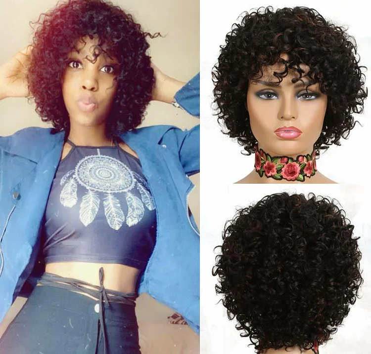 New Fashion Natural Curly Pixie Cut Wig