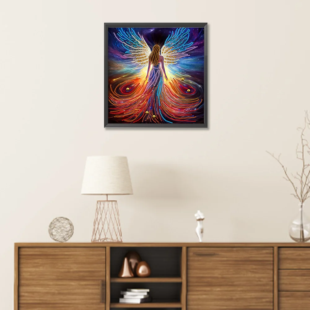 Diamond Painting - Partial Special Shaped Drill - Winged Angel(Canvas|30*30cm)