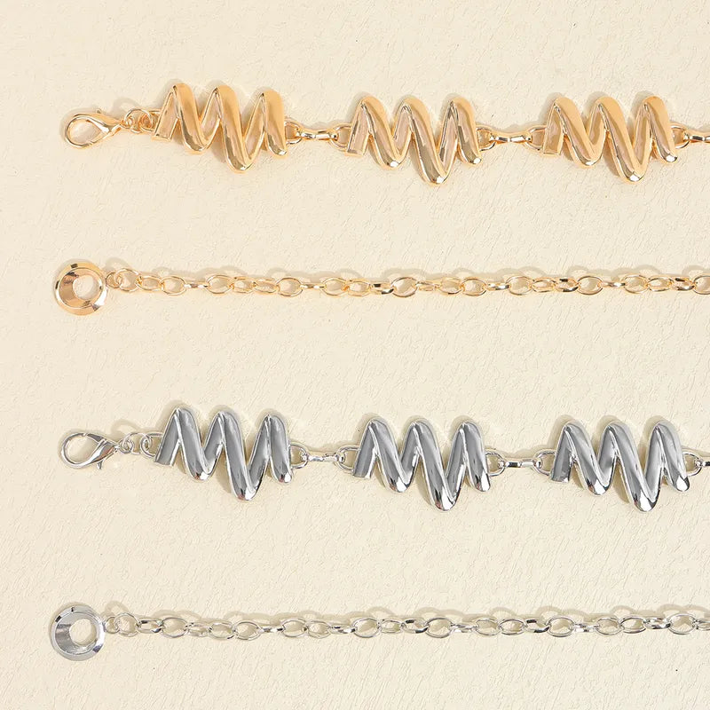 Basic Solid Color Plastic Women’s Chain Belts