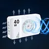 40W Portable Mini LED Fill Light Pocket-Sized Selfie Light Dual-Color Adjustable Soft Fill Light Type-C Charging Handheld 2800K-9000K Beauty Lamp for Outdoor Camping/Mobile Live Streaming