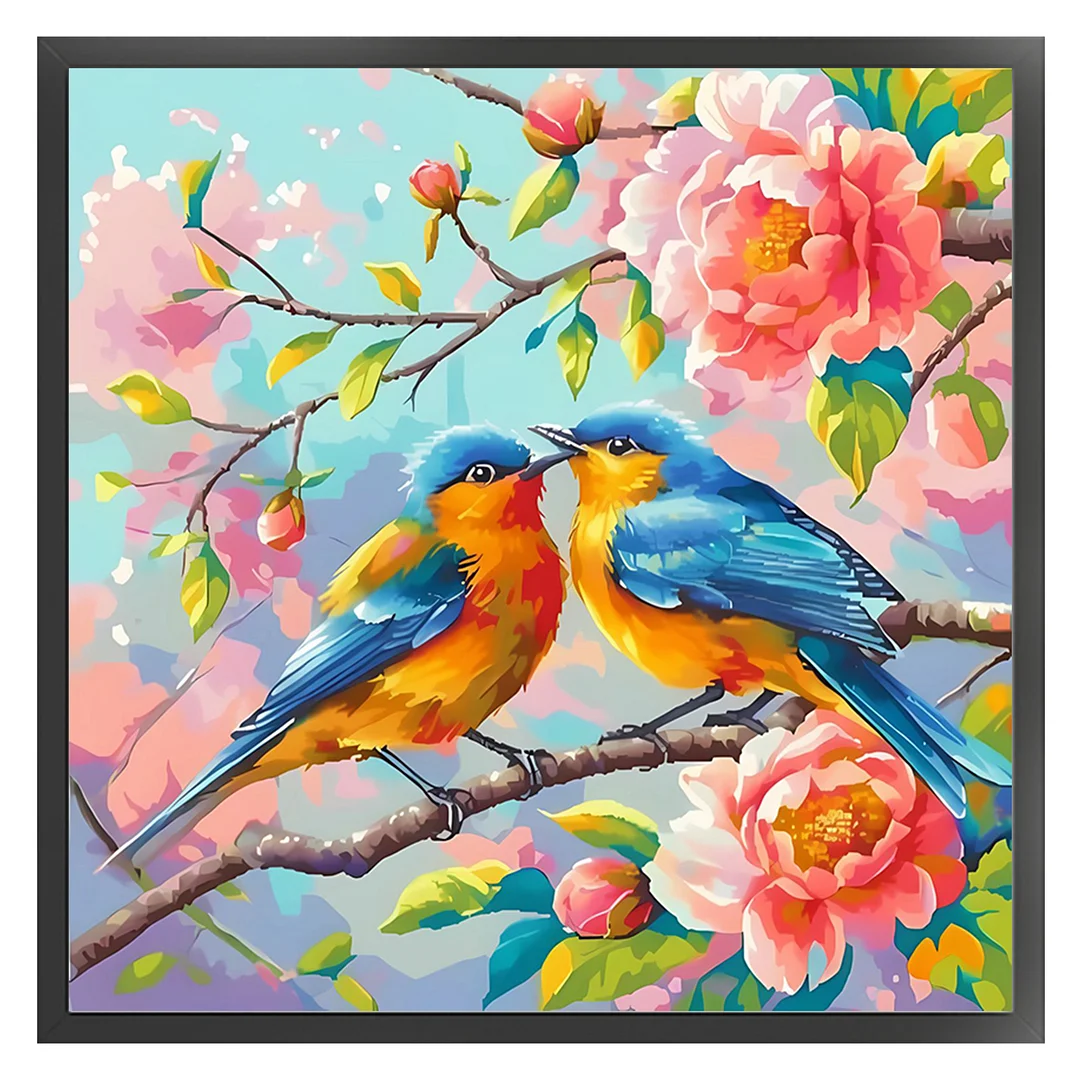 Birds On The Branches Full 11CT DIY Stamped Cross Stitch Kits 40x40cm for Adults