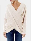 Fashion Inclined Solid Color Irregular Hem Sweater