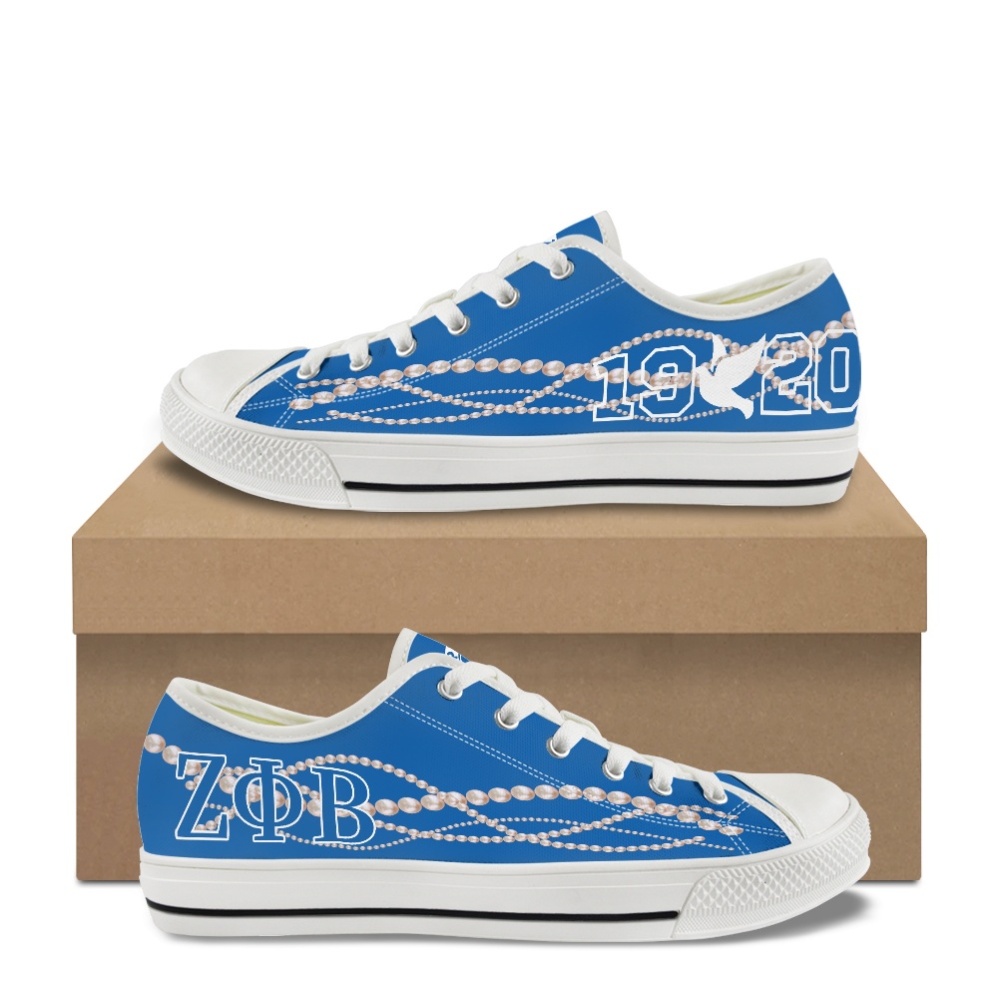 Fashion printed low-top canvas shoes