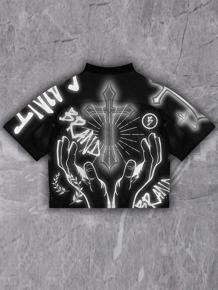 Jesus Casual Street Vintage Mesh Jersey