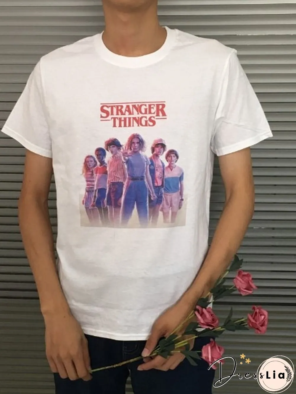 Stranger Things mens loose tee shirtSteve Harrington stranger things 80s-90smen tops tees