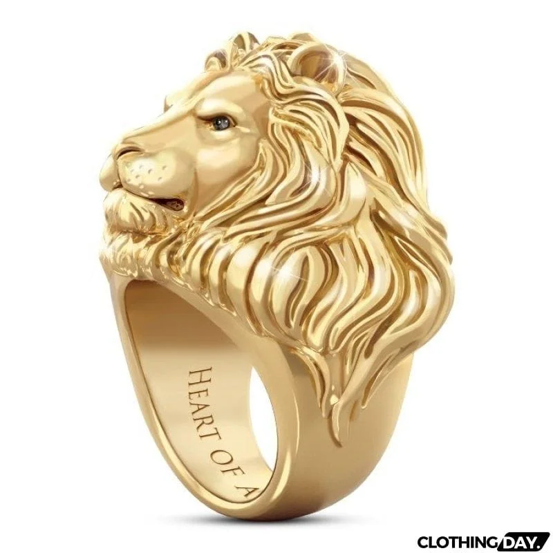 Popular Exaggerated Lion Head Rings For Men