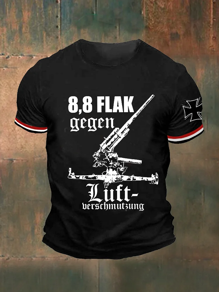 Flak bedrucktes Kurzarm-T-Shirt f&uuml;r M&auml;nner