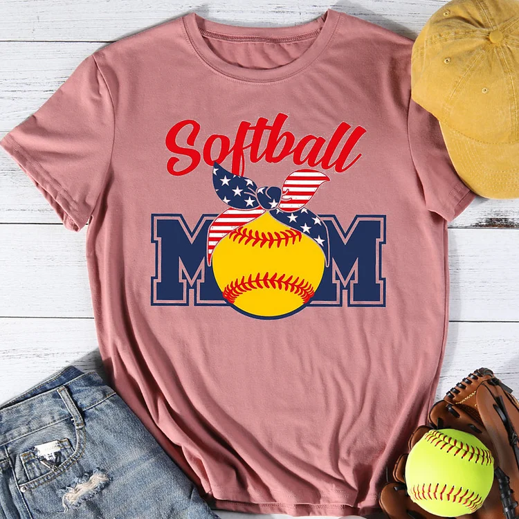 Softball mom T-shirt Tee -01356