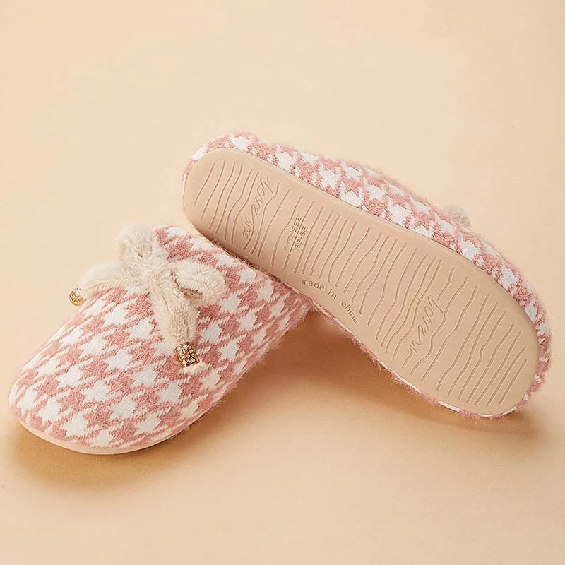 Letclo™  New Indoor Non-slip Plus Velvet Warm Couple Soft-soled Cotton Slippers letclo Letclo