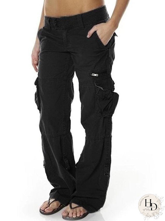Streetwear-Inspired Black Cargo Pants