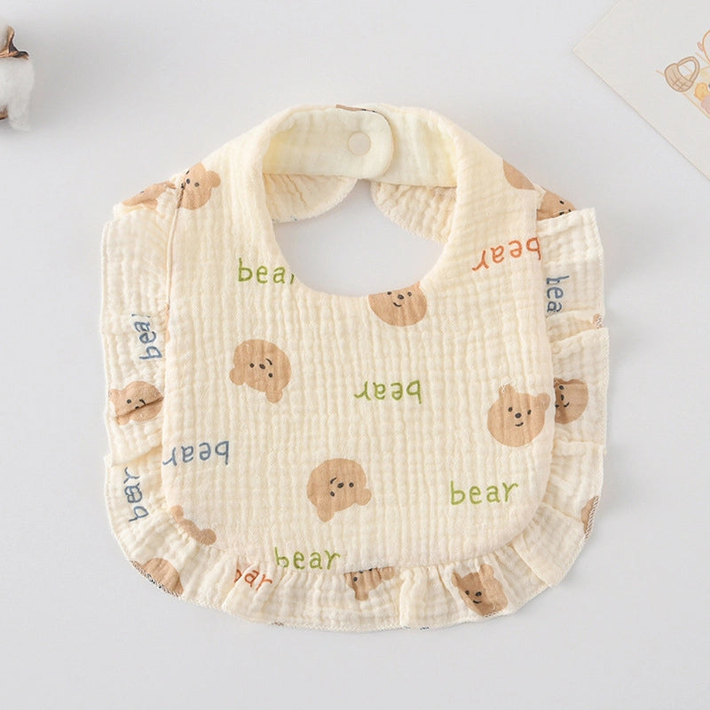Cute Pastoral Letter Rainbow Fruit Cotton Burp Cloths Baby Accessories