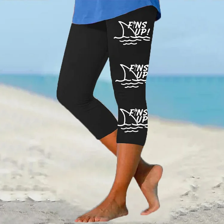 Rip Jimmy Fins Up! Print Yoga Leggings