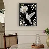 Hummingbird Premium 5D Diamond Painting Kit Black & White Pearls painting Sparkling Special Shaped Diamond painting