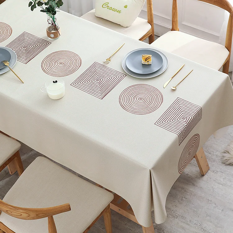 Table Cloth PVC Waterproof Oilproof Dining Tablecloth