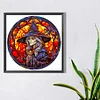 (50*50cm)Stained Glass Halloween - Full Round Drill Diamond Painting