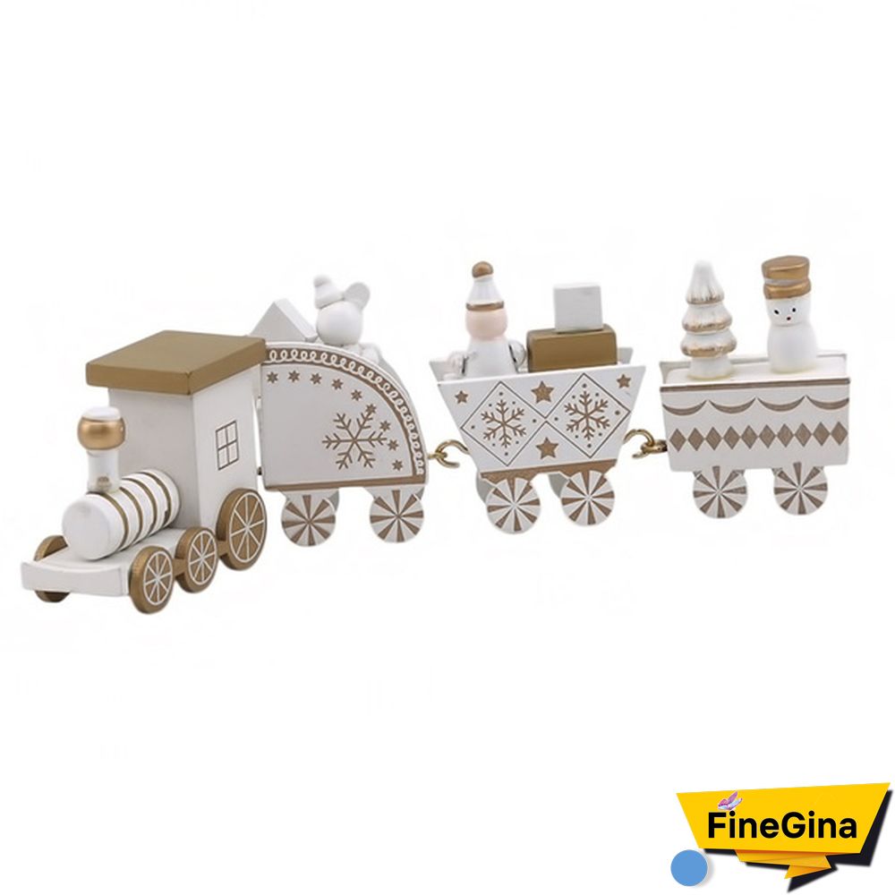 Christmas Decoration Wooden Little Train For Home Decor Christmas Santa Snowman Ornaments New Year Gifts