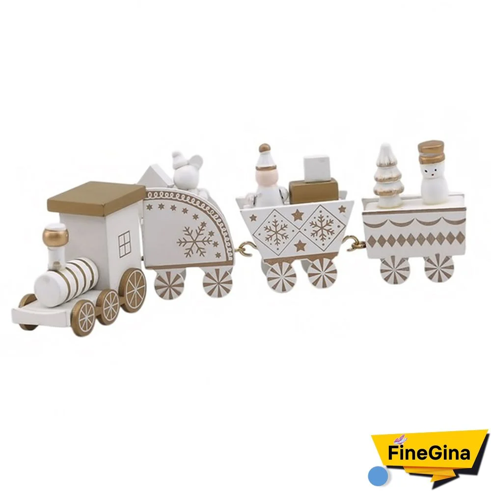 Christmas Decoration Wooden Little Train For Home Decor Christmas Santa Snowman Ornaments New Year Gifts