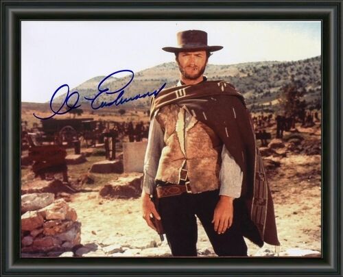 Clint Eastwood SIGNED The Good The Bad & The Ugly - A4 AUTOGRAPHED Photo Poster painting POSTER