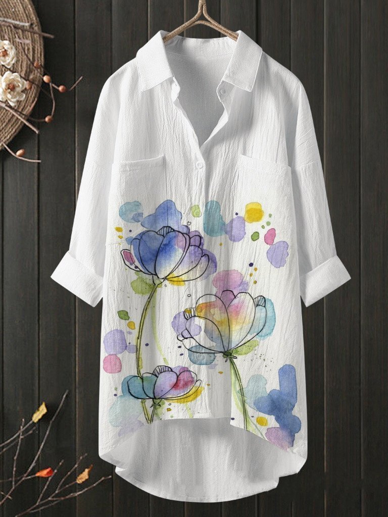 Artist Floral Print Shirt