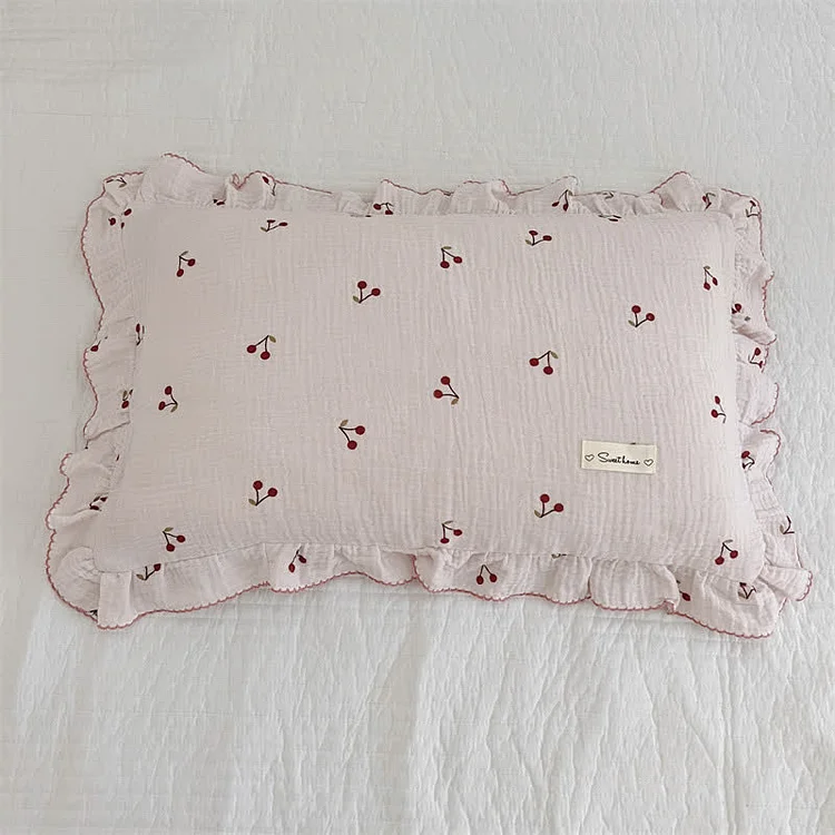 Baby Floral Muslin Pillowcase 