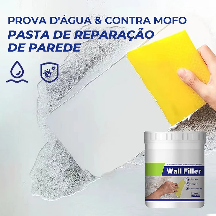 Pasta de Reparação de Parede à Prova d'Água, Contra Mofo, Resistente ao Álcali e Ecológica