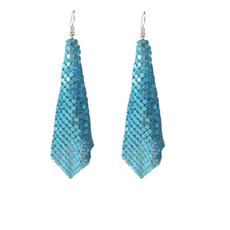 Supply Fashion Earrings Metal Sequins Tassel Earrings Creative New Square Geometric Long Earrings