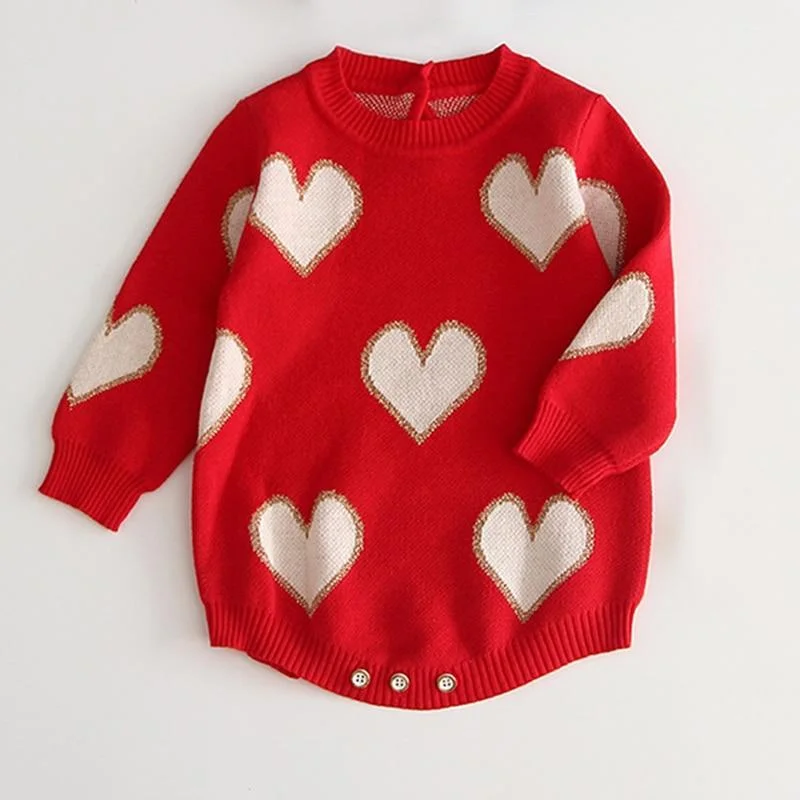 Baby Girls Knitted Bodysuit 2021 Spring Infant Newborn Long Sleeve Solid Ruffled Jumpsuit Outfit Set Baby Spring Autumn Clothing